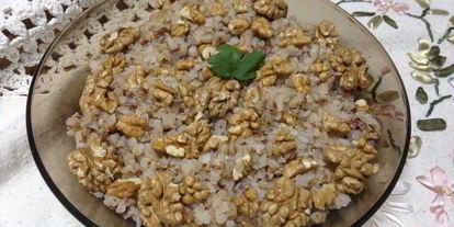 Шаг 3: гречневой каши с чесноком и грецкими орехами