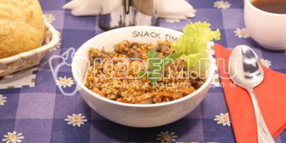 Шаг 6: гречневой каши с грибами и овощами