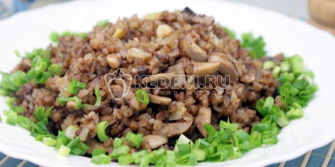 Рецепт гречневой каши с грибами