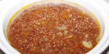 Шаг 11: гречневой каши с мясом и грибами в духовке