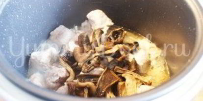Шаг 1: гречневой каши с мясом и грибами в мультиварке