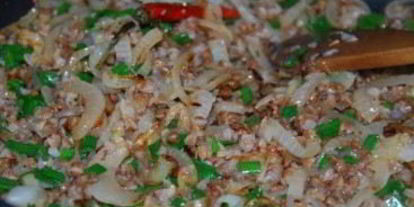 Шаг 4: гречневой каши с овощами