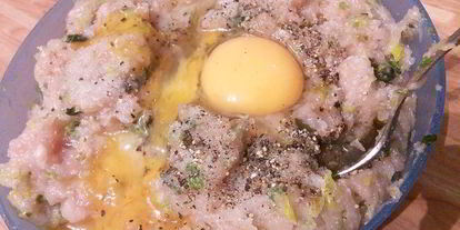 Шаг 5: гречневой каши с шампиньонами в мясном хлебце