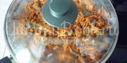 Шаг 16: печени с морковью и зеленью и гречка на гарнир