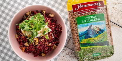 Шаг 6: яркой гречки со сметаной и орехами