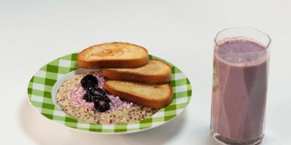 Шаг 5: каши из киноа с ежевично-творожным кремом