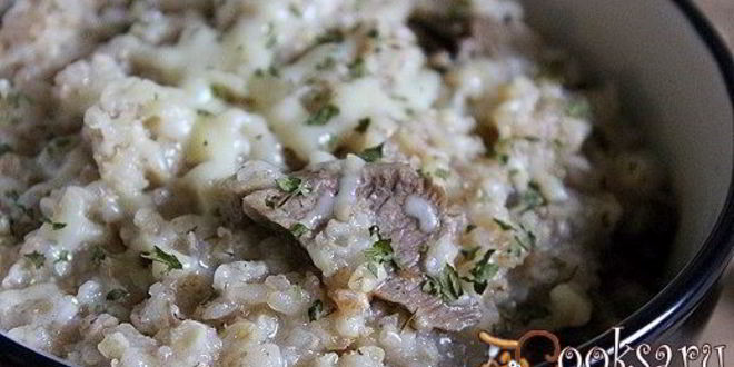 Рецепт каши из многозерновых хлопьев с говядиной и сыром