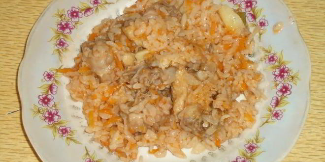 Рецепт каши рисовой с курицей на воде