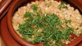 Рецепт Каши с мясом в горшочке