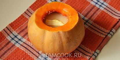 Шаг 10: каши в тыкве, запеченная в духовке