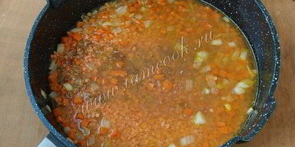 Шаг 5: каши из красной чечевицы с морковью и изюмом