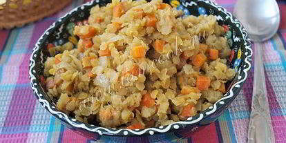 Шаг 7: каши из красной чечевицы с морковью и изюмом