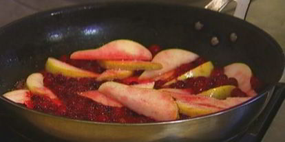 Шаг 3: кукурузной каши с грушей, изюмом и клюквой