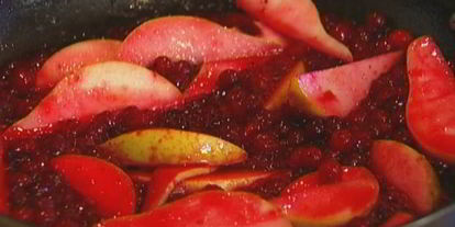 Шаг 4: кукурузной каши с грушей, изюмом и клюквой