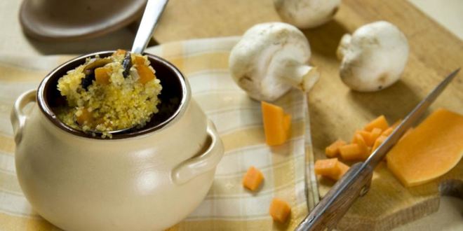 Рецепт кукурузной каши с тыквой и грибами
