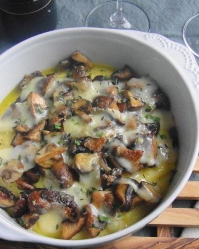 Рецепт поленты с грибами