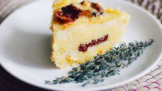 Рецепт Поленты с моцареллой, вялеными помидорами и пряными травами