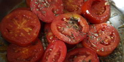 Шаг 1: поленты запеченной с помидорами и моцареллой