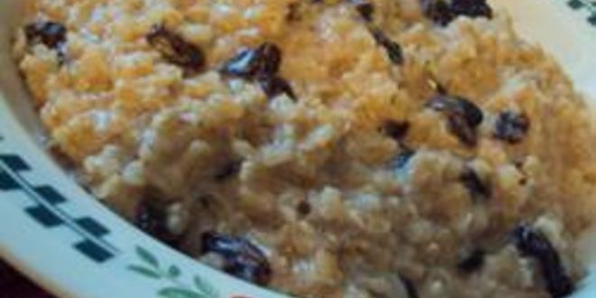 Рецепт Кутьи из коричневого риса с соевым молоком и изюмом