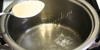 Шаг 3: манной каши на воде