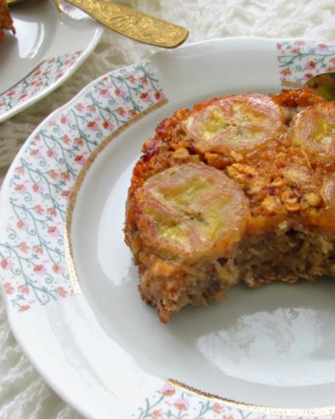 Рецепт запеченной каши с бананами и яблочным пюре перевертыш