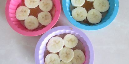 Шаг 2: запеченной каши с бананами и яблочным пюре перевертыш