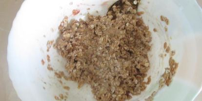 Шаг 3: запеченной каши с бананами и яблочным пюре перевертыш