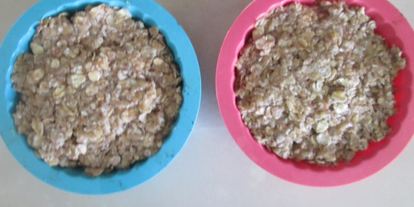 Шаг 4: запеченной каши с бананами и яблочным пюре перевертыш