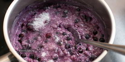 Шаг 6: овсяной каши с черникой