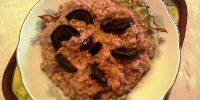 Рецепт овсяной каши с гранатовым соком