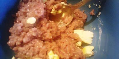 Шаг 4: овсяной каши с гранатовым соком