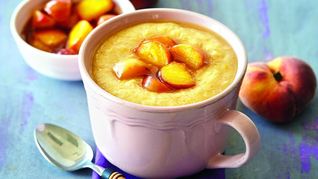 Рецепт Овсяной каши с изюмом и персиками