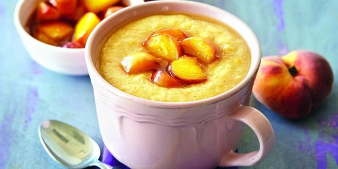 Рецепт овсяной каши с изюмом и персиками