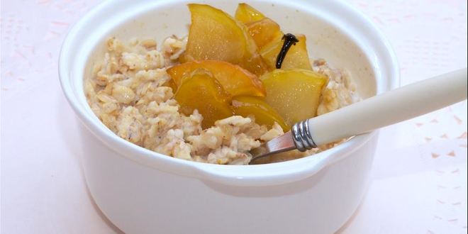 Рецепт Овсяной каши с карамельными яблоками