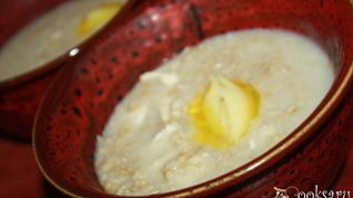 Рецепт Овсяной каши с курочкой и топленым сливочным маслом