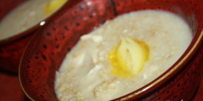 Рецепт овсяной каши с курочкой и топленым сливочным маслом