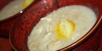 Шаг 4: овсяной каши с курочкой и топленым сливочным маслом