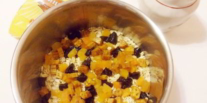 Шаг 3: овсяной каши с сухофруктами