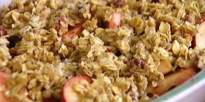 Шаг 5: овсянки с яблоками, клюквой и орехами пекан