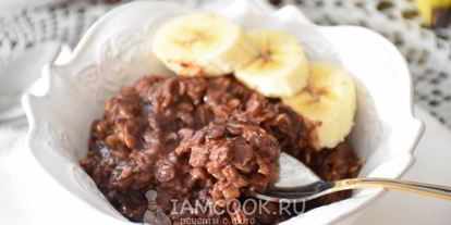 Шаг 7: шоколадной овсяной каши с бананом