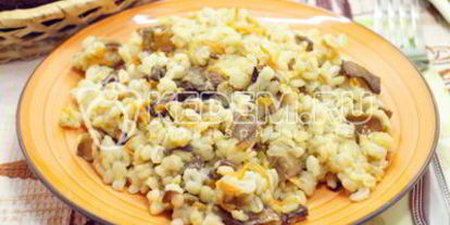 Шаг 5: перловой каши с грибами