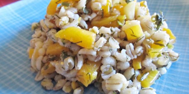 Рецепт перловой каши с тыквой и чесноком