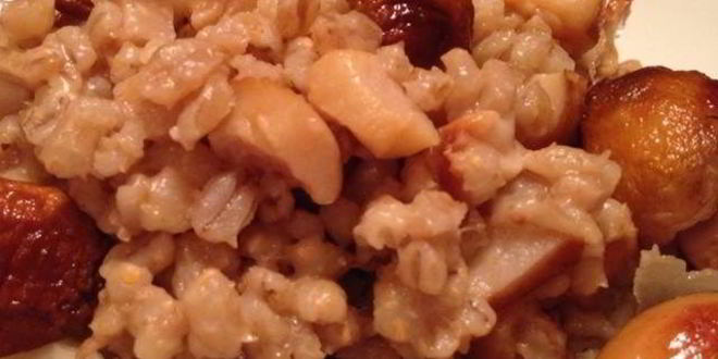 Рецепт перловки с белыми грибами