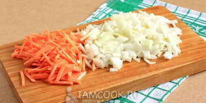 Шаг 5: перловки с грибами и луком