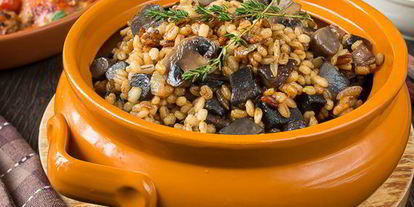 Шаг 12: перловки с грибами