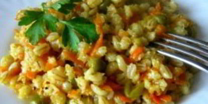 Шаг 4: перловки с овощами