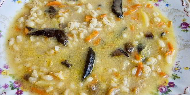 Рецепт Перловки с сушеными грибами