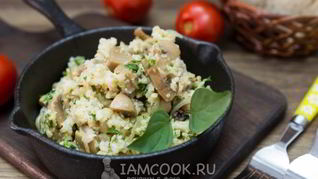 Рецепт Пшеничной каши с грибами и жареным луком