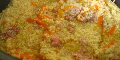 Шаг 4: пшеничной каши с тушеной свининой