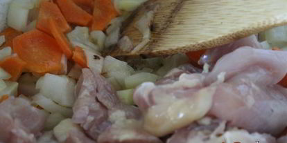 Шаг 1: пшенной каши с курицей